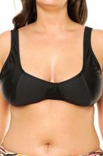 Sutiã Plus Size Mini Blusa Cavada, Preto