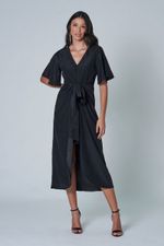 Vestido Midi Cach Couer Abbie Seda