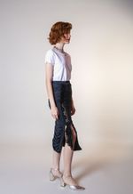 Saia Midi Drapeada Jersey Gin Fizz