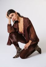 Calça Legging  de Veludo Le Bleu