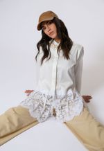 Camisa Manga Longa com Renda Monte Carlo
