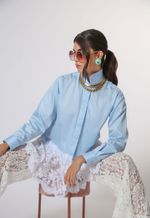 Camisa Manga Longa com Renda Monte Carlo