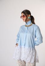 Camisa Manga Longa com Renda Monte Carlo