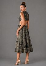 Vestido Midi Camilly Recorte Costela