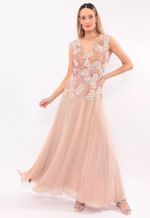 VestIdo bordado no busto liso