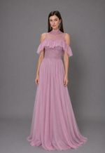 Vestido Tule e Renda