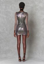 Vestido Curto Zoraia Manga em Tela