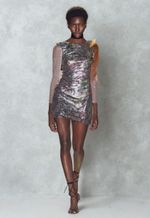 Vestido Curto Zoraia Manga em Tela