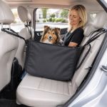 Capa pet impermeável para carro PLUS PREMIUM 45cm + guia para cinto