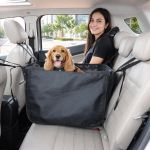 Capa pet impermeável para carro PLUS PREMIUM 45cm + guia para cinto