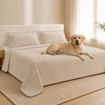 Cobre leito pet impermeável ELEGANCE para cama king