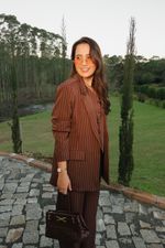 BLAZER FORRADO  MALU - Risca  Marrom