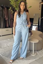 CONJUNTO CLOE - Azul Bebê (Colete e Calça)