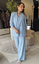 CONJUNTO CLOE - Azul Bebê (Blazer e Calça)
