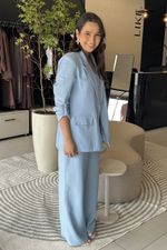 CONJUNTO CLOE - Azul Bebê (Blazer e Calça)