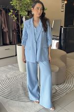CONJUNTO CLOE - Azul Bebê (Blazer e Calça)