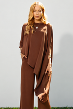 BLUSA ASSIMÉTRICA JU - Marrom Cappuccino