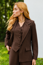 BLAZER AURORA - Marrom Espresso