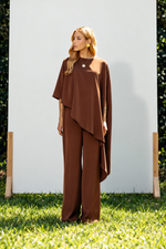 CONJUNTO ASSIMÉTRICO JU - Marrom cappuccino