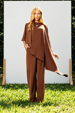 CONJUNTO ASSIMÉTRICO JU - Marrom cappuccino