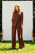 CONJUNTO ASSIMÉTRICO JU - Marrom cappuccino