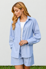 CONJUNTO MARINA - Listra azul bebê