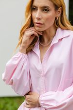 CAMISA BUFANTE MILA - Listra rosa