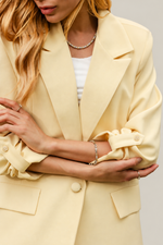 CONJUNTO CLOE - Amarelo manteiga (Blazer e Bermuda)
