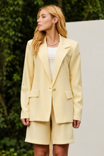 CONJUNTO CLOE - Amarelo manteiga (Blazer e Bermuda)