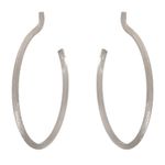 Brinco Argola Triangular Prateado