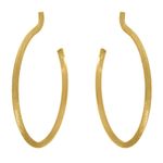 Brinco Argola Triangular Dourado