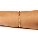 Bracelete Slim Torcido Prateado