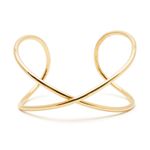 Bracelete X Polido Dourado