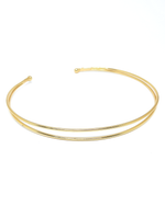 Choker Slim Dupla Dourada