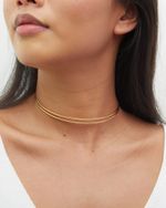 Choker Slim Dupla Dourada