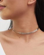 Choker Slim Martelada Prateada