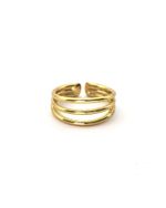 Anel Três Fios Dourado