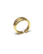 Anel Três Fios Dourado
