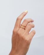 Anel Slim Duplo Dourado
