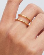 Anel Slim Duplo Dourado
