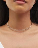 Choker Slim Torcida Prateada