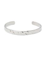 Bracelete Slim Martelado Prateado