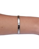 Bracelete Slim Martelado Prateado