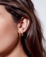 Kit Argolinhas Torcidas Dourado