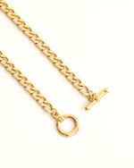 Colar Elos Bold Fecho T Dourado