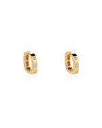 Brinco Argola Retangular Dourada P, M ou G