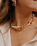 Colar Elos Luxo Dourado