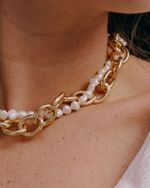 Colar Elos Luxo Dourado