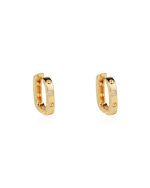 Brinco Argola Retangular Dourada P, M ou G