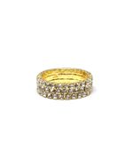 Anel Aliança 3 Fios Dourado